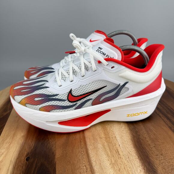 Nike Zoom Fly 6 Premium Running Shoes Men's 9.5 Ekiden Fire White Red HQ3498-100 - Picture 3 of 9